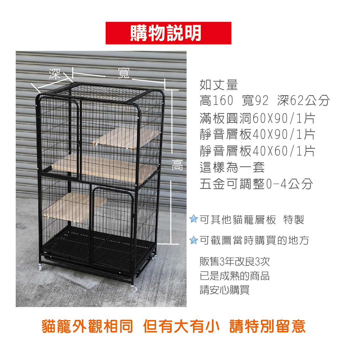 【原蝦皮熱銷】貓籠專用｜靜音層板｜滿板圓洞｜台灣製造、防震降噪加固跳板（防滑耐磨）
